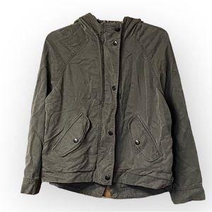 American Eagle Lightweight hoodie jacket SZ XS Olive Green
